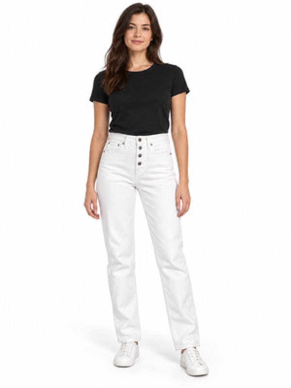 J.Crew White 10 Inch Vintage Straight Button Fly Jeans Size 25T Tall